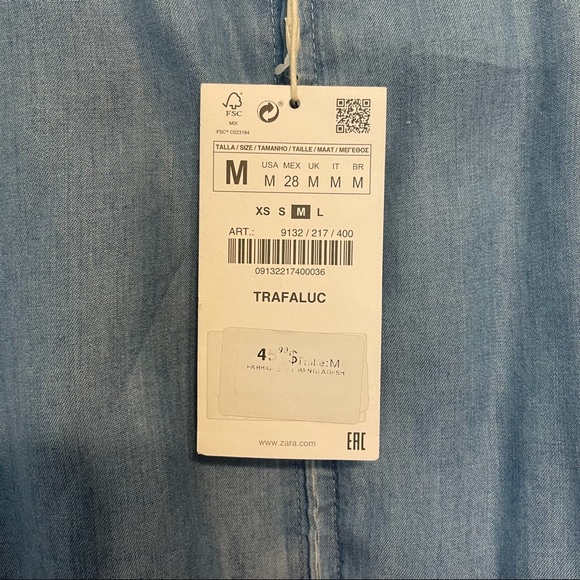 NWT Zara denim bomber jacket - Picture 3 of 7